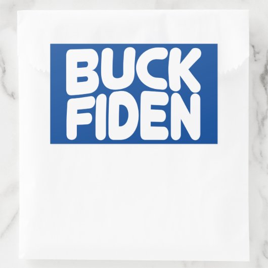 Buck Fiden Rechteckiger Aufkleber (Tasche)