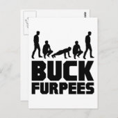 Buck Furpees — Burpees-Fitness Postkarte (Vorne/Hinten)