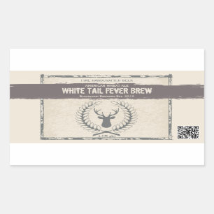 Buck Grunge Custom Beer Labels Rechteckiger Aufkleber