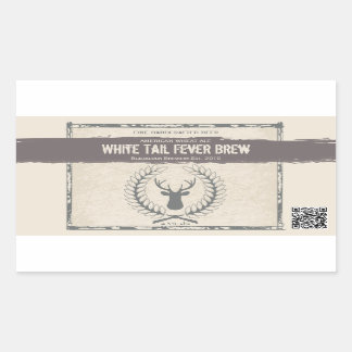 Buck Grunge Custom Beer Labels Rechteckiger Aufkleber
