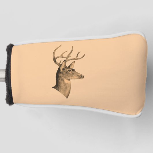 Buck Head Burlywood Golf Head Putter Cover Headcover (Vorderseite)