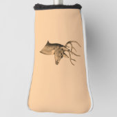 Buck Head Burlywood Golf Head Putter Cover Headcover (Rotieren 90)