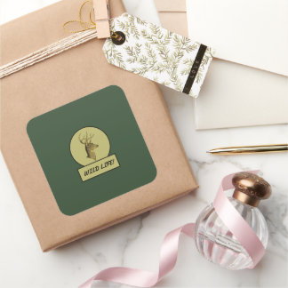 Buck Head Dark Green Stickers