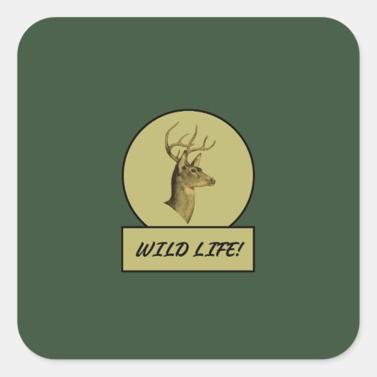 Buck Head Dark Green Stickers (Vorderseite)