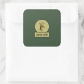 Buck Head Dark Green Stickers (Tasche)