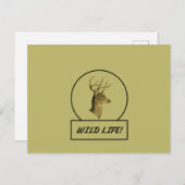 Buck Head Dark Khaki Postcard Postkarte (Vorne/Hinten)