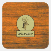 Buck Head Wood Grain Stickers (Vorderseite)