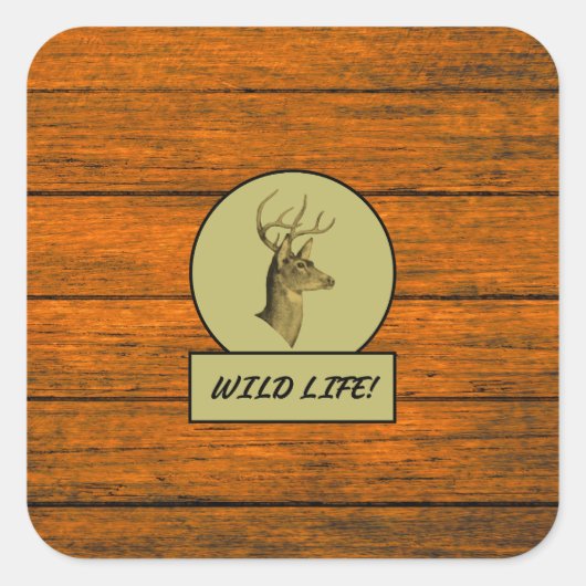 Buck Head Wood Grain Stickers (Vorderseite)