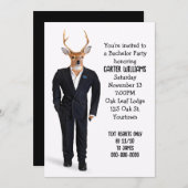 Buck in einem Tuxedo für Bachelor Party Einladung (Vorne/Hinten)