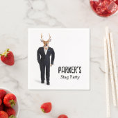 Buck in einem Tuxedo für Bachelor Party Serviette (Beispiel)