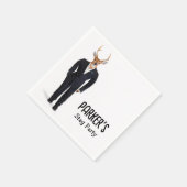 Buck in einem Tuxedo für Bachelor Party Serviette (Ecke)
