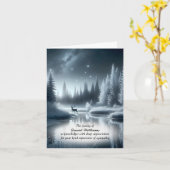 Buck in Winter River Beileid Danke Karte (Gelbe Blume)