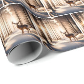 Buck in Winterwald Geschenkpapier (Rolleneckpunkt)