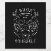 Buck Jagd Sie selbst Weinetikett (Einzelnes Label)