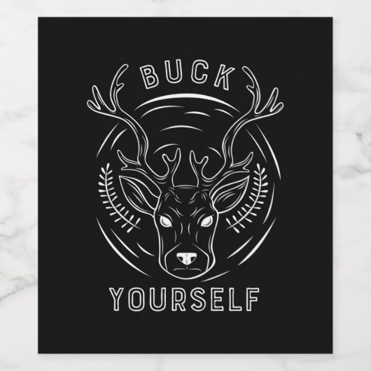 Buck Jagd Sie selbst Weinetikett (Einzelnes Label)