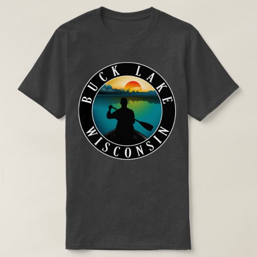 Buck Lake Wisconsin Canoeing T-Shirt (Design vorne)