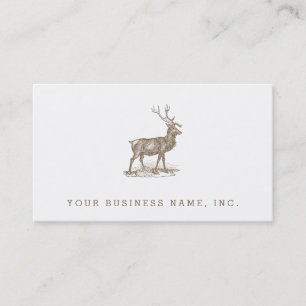 Buck Maultierhirsch Letterpress-Stil Visitenkarte