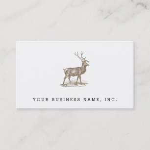 Buck Maultierhirsch Letterpress-Stil Visitenkarte