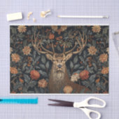 Buck mit Antler und Blume Decoupage Seidenpapier (Handwerk)