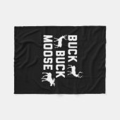 Buck Moose Funny Junting Saison Fleecedecke (Vorderseite (Horizontal))