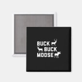 Buck Moose Funny Junting Saison Magnet (Vorderseite/Rückseite)