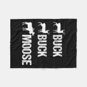 Buck Moose Funny Moose Buck Jagd Fleecedecke (Vorderseite (Horizontal))