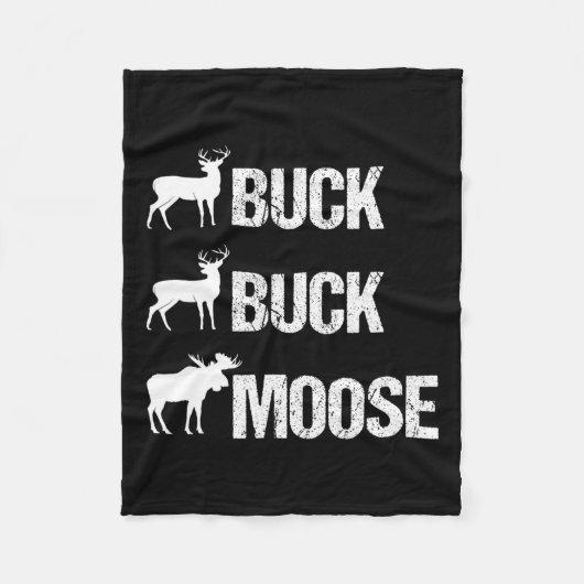 Buck Moose Funny Moose Buck Jagd Fleecedecke (Vorderseite)
