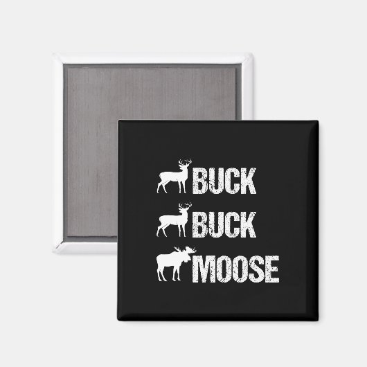 Buck Moose Funny Moose Buck Jagd Magnet (Vorderseite/Rückseite)