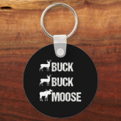 Buck Moose Funny Moose Buck Jagd Schlüsselanhänger (Vorderseite)