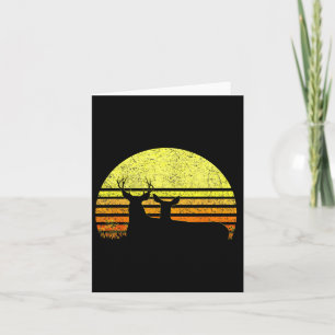 Buck Mule Deer Jagd Vater Vintag Retro Sun Bow H Karte