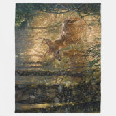 Buck N Doe Dee im großen Gras Fleecedecke (Vorderseite)