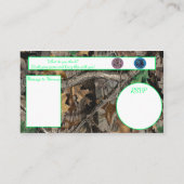 Buck oder Doe Baby Dusche/Enthüllung Einladung (Rückseite)