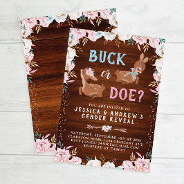 Buck oder Doe? Baby Shower Reveal Einladung