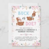 Buck oder Doe? Baby Shower Reveal Einladung (Vorderseite)