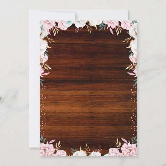 Buck oder Doe? Baby Shower Reveal Einladung (Rückseite)