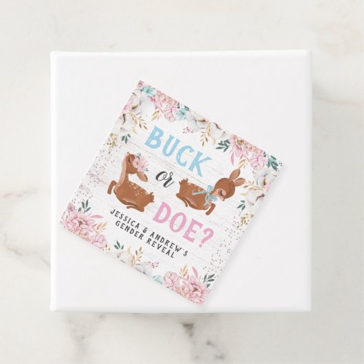 Buck oder Doe? Baby Shower Reveal Geschenkanhänger (Beispiel)