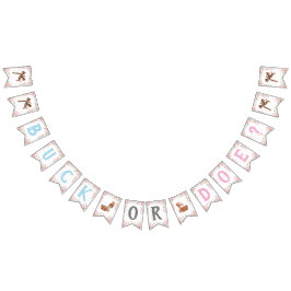 Buck oder Doe? Baby Shower Reveal Wimpelkette