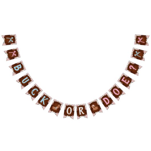 Buck oder Doe? Baby Shower Reveal Wimpelkette (Alle)