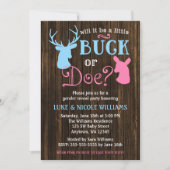 Buck oder Doe Gender Reveal Party Baby Shower Einladung (Vorderseite)