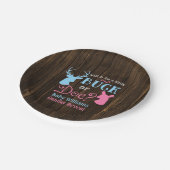 Buck oder Doe Gender Reveal Party Baby Shower Pappteller (Schrägansicht)