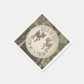 Buck oder Dose Camouflage Baby Geschlecht offenbar Serviette (Ecke)