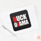 BUCK OFAMA QUADRATISCHER AUFKLEBER (Umschlag)