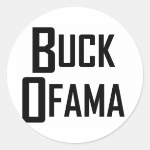 Buck Ofama Runder Aufkleber