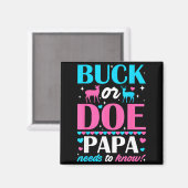 Buck Or Doe Papa Needs To Know Keeper Of Gender Re Magnet (Vorderseite/Rückseite)
