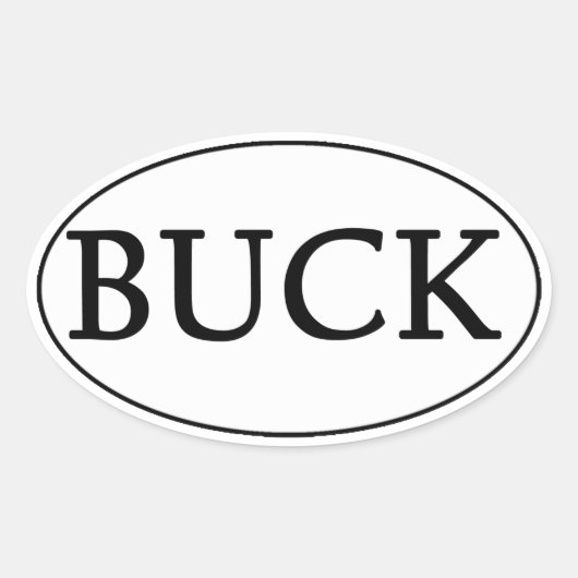 BUCK Oval Logo Ovaler Aufkleber (Vorderseite)