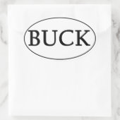 BUCK Oval Logo Ovaler Aufkleber (Tasche)