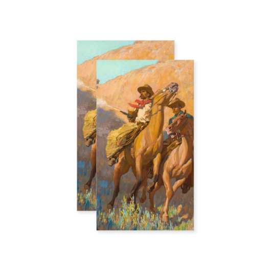 Buck Peters, Ranchman von Maynard Dixon Visitenkarte (Vorderseite/Rückseite Beispiel)