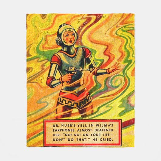 Buck Rogers Comic Wilma Deering der 1930er Jahre Fleecedecke (Vorderseite)