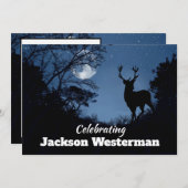 Buck-Silhouette bei Night MemorialEinladung Einladung (Vorne/Hinten)