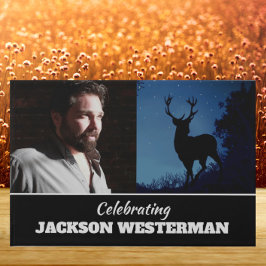 Buck-Silhouette im Gästebuch für Nachtschwärmer